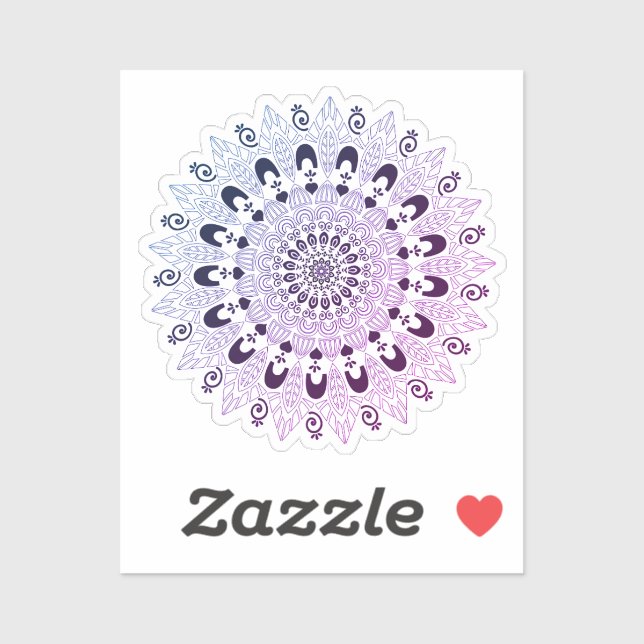 Classic Cute Chic Purple Mandala Flower Design  (Sheet)