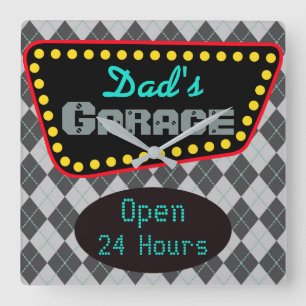 Classic Dad's Garage Wall Clock Gift