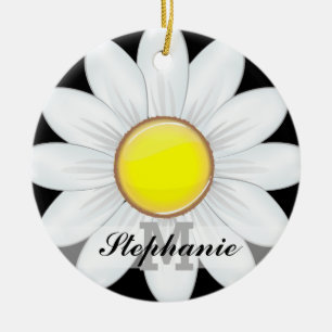 Classic Daisy Flower Ceramic Tree Decoration