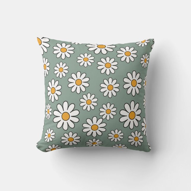 Classic Daisy Pattern Cushion (Front)