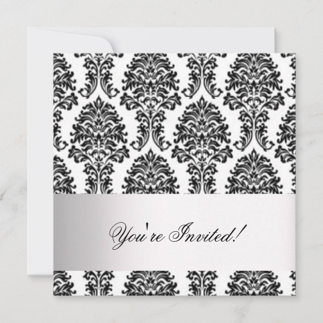 Classic Damask Invitation (Front)