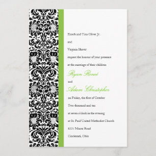 Classic Damask Wedding Invitation