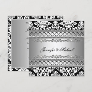 Classic Damask Wedding Party Invitation