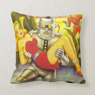 Classic "Damsel in Distress" Throw Pillow