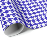 Classic Dark Blue and White Houndstooth Pattern  Wrapping Paper<br><div class="desc">Classic dark blue and white houndstooth pattern wrapping paper, </div>