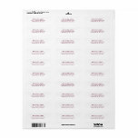 Classic Dark Burgundy Modern Return Address<br><div class="desc">Simple return address label. Modern and classy three-line design in a bold serif font.</div>