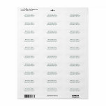 Classic Dark Green Modern Return Address<br><div class="desc">Simple return address label. Modern and classy three-line design in a bold serif font.</div>
