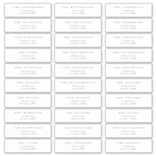 Classic Dark Grey individual wedding address