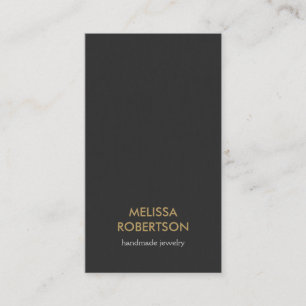 Classic Dark Grey Jewellery Design Business Card