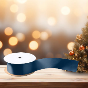 Classic Dark Rich Blue Satin Ribbon