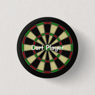Classic Dart Board Design, Darts, Dart Games 3 Cm Round Badge