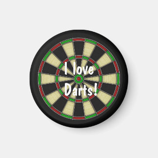 Classic Dart Board Design, Darts, Dart Games Magnet