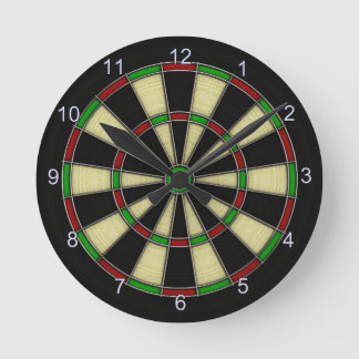 Classic Dart Board Design, Darts, Dart Games Round Clock