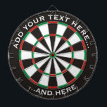 Classic Dartboard with custom text<br><div class="desc">Dartboard with classic colours and two custom text areas.</div>