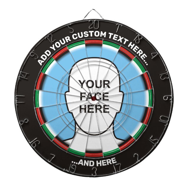 Classic Dartboard with Custom Text and Photo (Front)