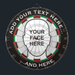 Classic Dartboard with custom text and photo<br><div class="desc">Dartboard with classic colors. Two custom text areas. Add your photo or delete image and use only custom text. If you want help with your image positioning,  feel free to contact me through my profile.</div>