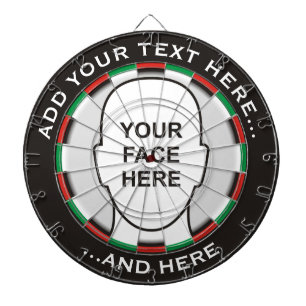 Classic Dartboard with custom text and photo