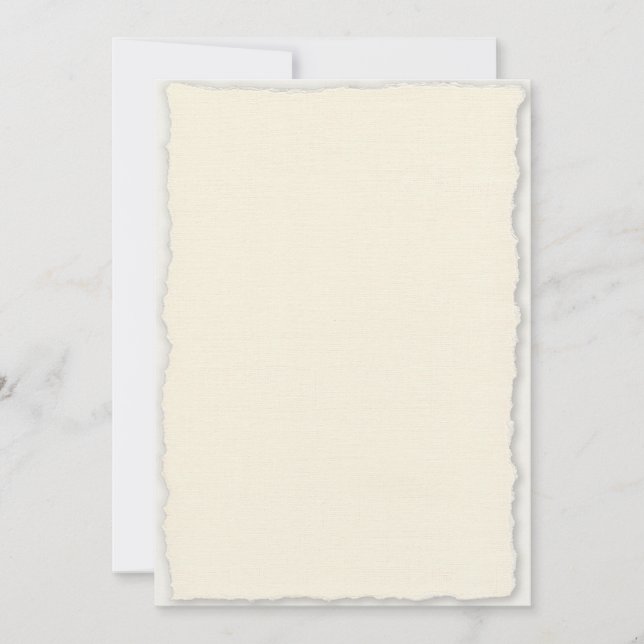 Classic Deckled Edge Wedding Invitation Template (Front)