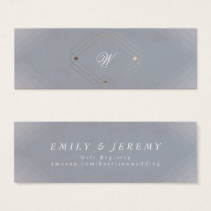 Classic Deco Gold Vintage Grey Calligraphy Wedding
