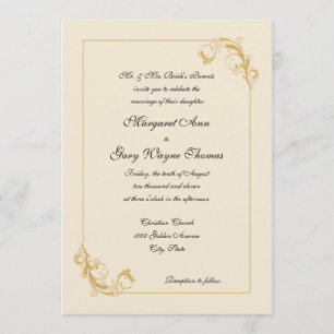 Classic Decorative Border Wedding Invitation