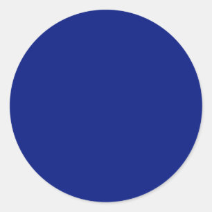 Classic Deep Blue Solid Colour Round Sticker