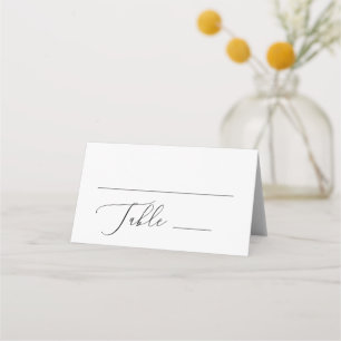 Classic Delicate Calligraphy Formal Wedding Place Card