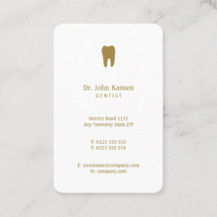 Classic Dentist Dental Golden Appointment Card