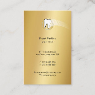Classic Dentist   Dental Golden Business Card