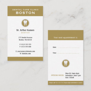 Classic Dentist   Dental Golden Business Card