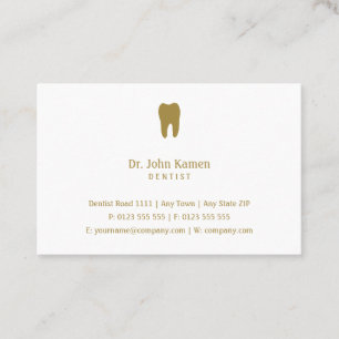 Classic Dentist Dental Golden (EURO) Business Card