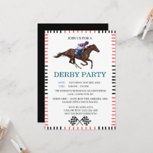 Classic Derby Party Horse Racing Invitation