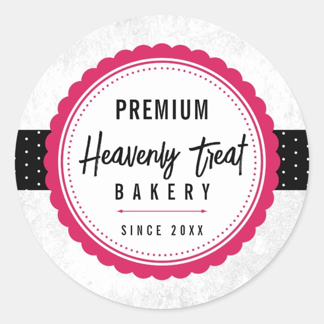 Classic design classic round sticker (Front)