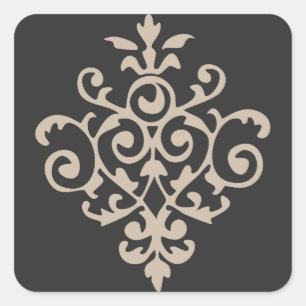 classic design square sticker