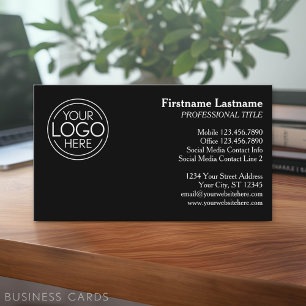 Classic Design with Logo and Contact Info Business Card