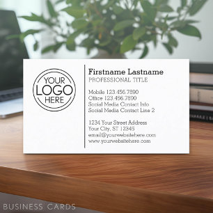Classic Design with Logo and Contact Info Business Card