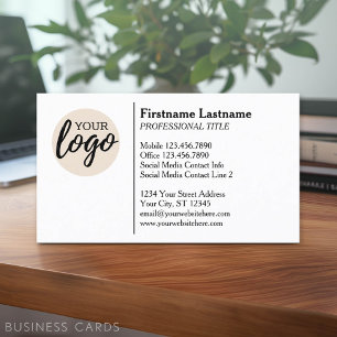 Classic Design with Logo and Contact Info Business Card