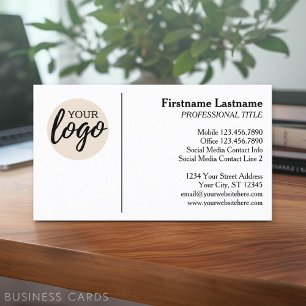 Classic Design with Logo and Contact Info Business Card