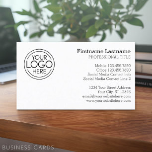 Classic Design with Logo and Contact Info Business Card
