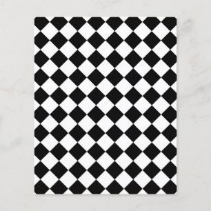 Classic Diamond Black and White Checkers Flyer