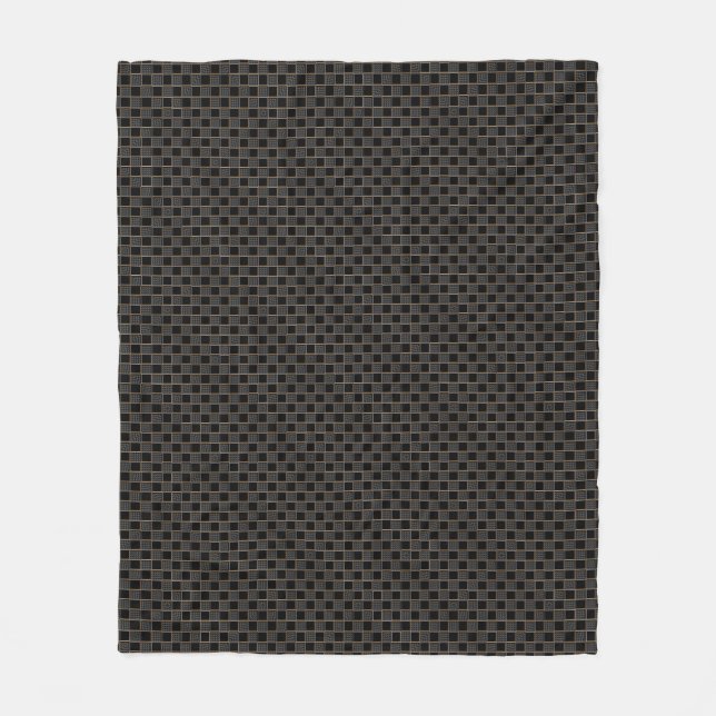 Classic Diamond Checkers Decor Fleece Blanket (Front)