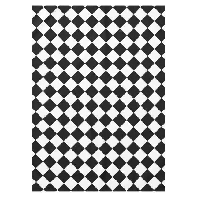 Classic Diamond Checkers Decor Tablecloth (Front)
