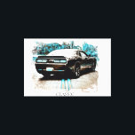 *~* Classic Digital NIR Old Antique Muscle Car Canvas Print<br><div class="desc">STRETCHED CANVAS PRINT of a CLASSIC MUSCLE CAR in a - NIR colouring and Grunge style Digital Enhanced Paintings - PERSONALIZE TEXT IF DESIRED. - BLACK Classic Car. The background Frame is WHITE. The word CLASSIC can be edited to your liking or Deleted. You choose. Energetically Enhanced as well as...</div>