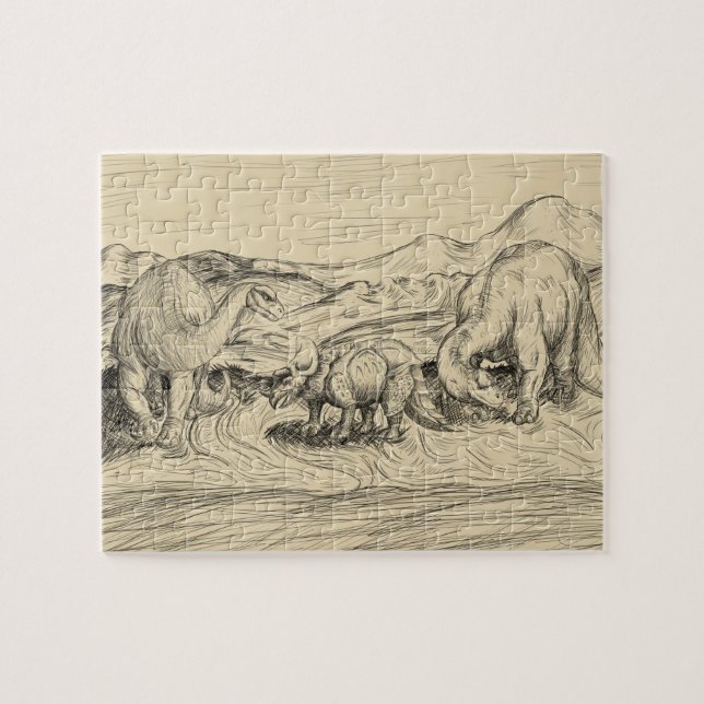 Classic Dinosaurs Jigsaw Puzzle (Horizontal)