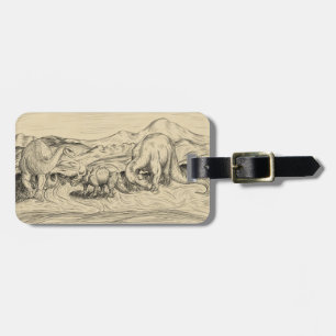 Classic Dinosaurs Luggage Tag
