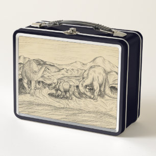 Classic Dinosaurs Metal Lunch Box