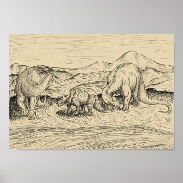 Classic Dinosaurs Poster (Front)