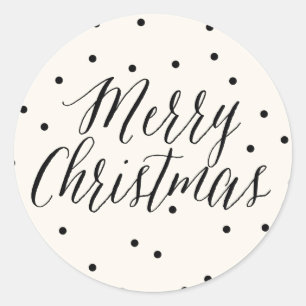 Classic Dots Christmas Gift Tag Sticker