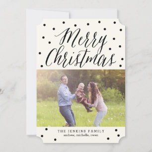 Classic Dots Christmas Holiday Photo Cards