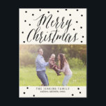 Classic Dots Christmas Photo Card Postcard<br><div class="desc">Celebrate the season with this modern and stylish holiday postcard from Berry Berry Sweet.</div>