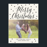 Classic Dots Christmas Photo Card Postcard<br><div class="desc">Celebrate the season with this modern and stylish holiday postcard from Berry Berry Sweet.</div>